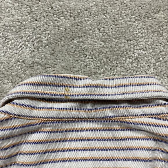 Bonobos Shirt Mens XL White Blue Striped Button Up Knit Preppy Summer Cotton - Picture 8 of 9